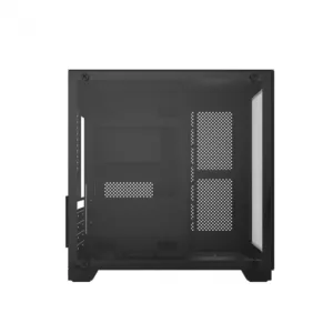 Gabinete Gamer PCYES Forcefield Black Vulcan com Frontal e Lateral em Vidro GFFBVP