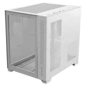 Gabinete Gamer PCYES Forcefield White Ghost Branco com Frontal e Lateral em Vidro GFFWGP