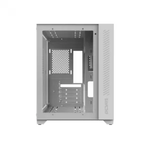 Gabinete Gamer PCYES Forcefield White Ghost Branco com Frontal e Lateral em Vidro GFFWGP