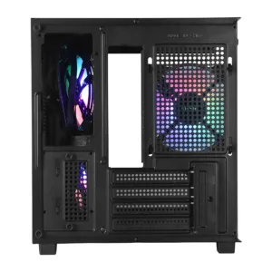 Gabinete Gamer Vinik G-Cube Preto com Vidro Temperado e 3 Fans GGGCVBK