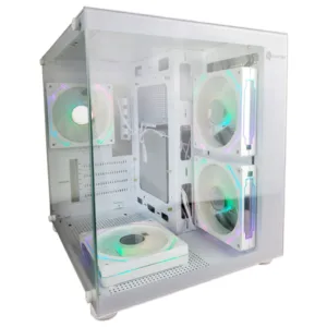Gabinete Gamer Hayom GB1797 Branco com 4 Fans RGB e Vidro Temperado