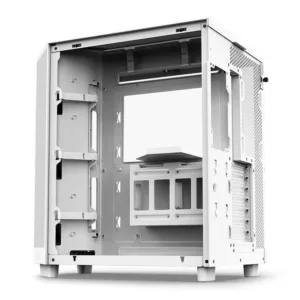 Gabinete Gamer NZXT H6 Flow Mid Tower com Lateral em Vidro e 3 Fans Branco CC-H61FW-01