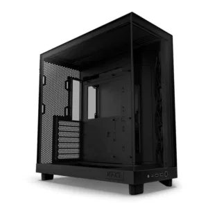 Gabinete Gamer NZXT H6 Flow Mid Tower com Lateral em Vidro e 3 Fans Preto CC-H61FB-01