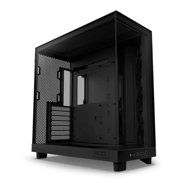 Gabinete Gamer NZXT H6 Flow Mid Tower com Lateral em Vidro e 3 Fans Preto CC-H61FB-01