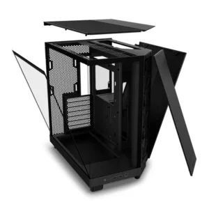 Gabinete Gamer NZXT H6 Flow Mid Tower com Lateral em Vidro e 3 Fans Preto CC-H61FB-01