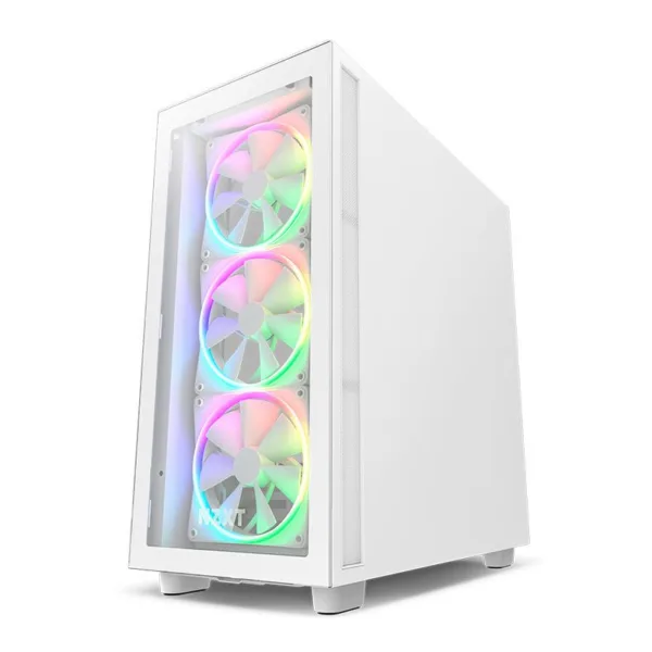 Gabinete Gamer NZXT H7 Elite RGB Mid Tower com Lateral em Vidro e 4 Ventoinhas Branco CM-H71EW-01