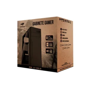 Gabinete Gamer C3Tech Lateral em vidro temperado sem Fonte Preto MT-G110BK