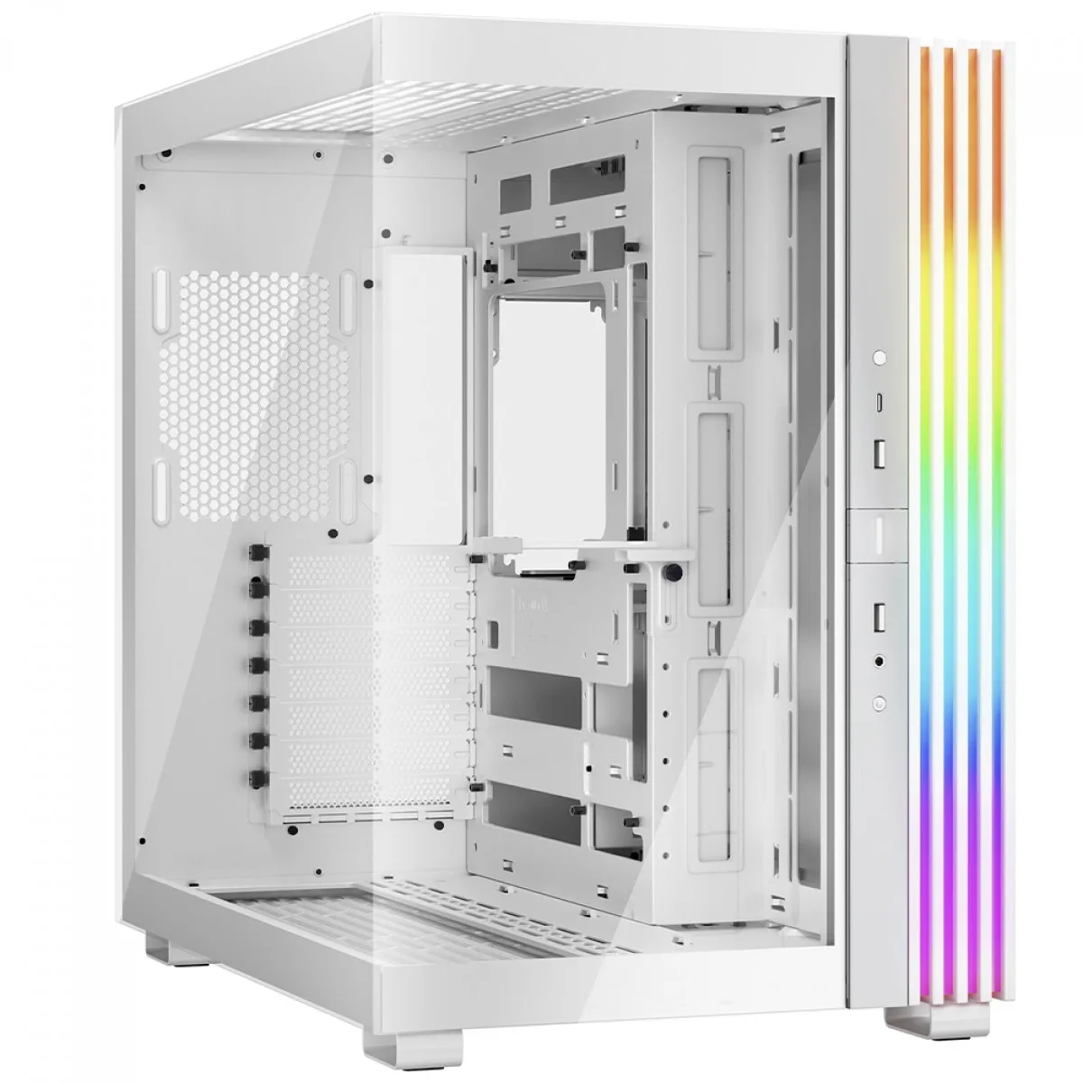 Gabinete Gamer Be Quiet Light Base 600 DX ARGB Mid Tower ATX Vidro Temperado Sem Fans Branco BGW66