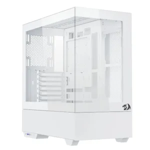 Gabinete Gamer Redragon Mid Tower Sem Fonte Ca-607w Reflect Flow Pro Preto
