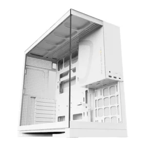 Gabinete Gamer Geometric Future Model 5 Mid-Tower Lateral de Vidro Branco GEO-M5-W