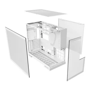 Gabinete Gamer Geometric Future Model 5 Mid-Tower Lateral de Vidro Branco GEO-M5-W
