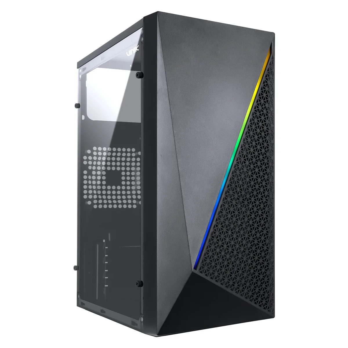 Gabinete Gamer Vinik Murk Preto com Lateral Acrílica GGMACBK