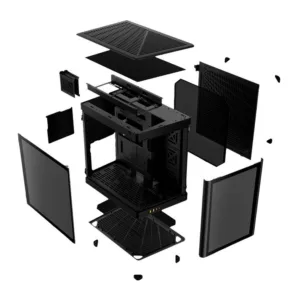 Gabinete Gamer Gamdias Neso P1 B Full Tower Lateral em Vidro Temperado Preto