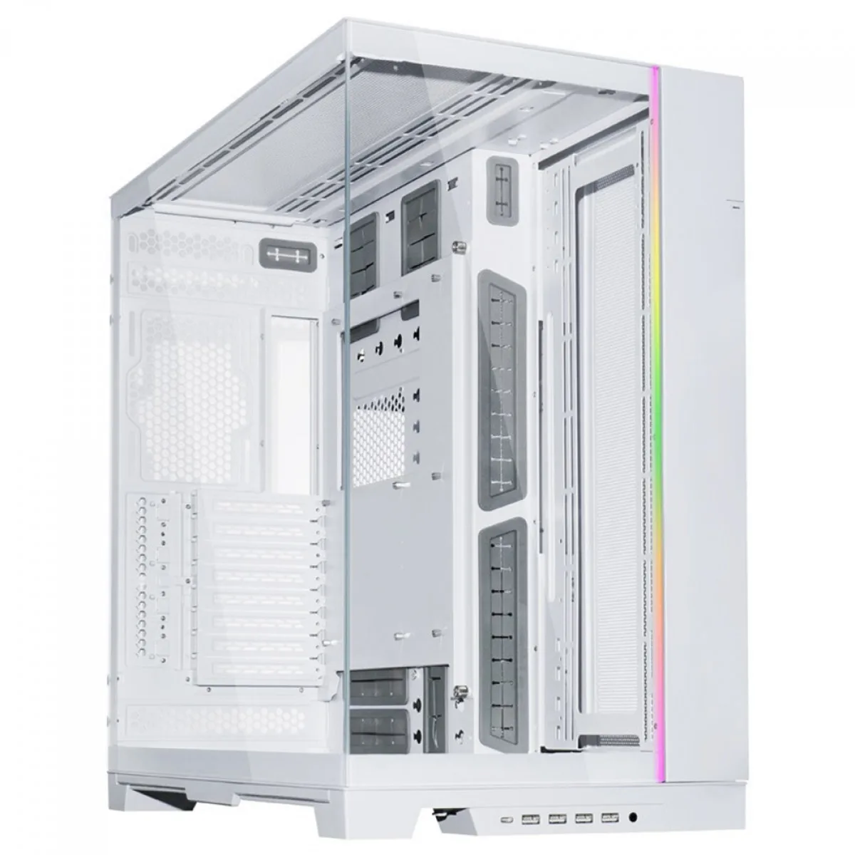 Gabinete Gamer Lian Li O11 Dynamic EVO XL Full Tower Vidro Temperado White Sem Fonte Sem Fan O11DEXL-W branco
