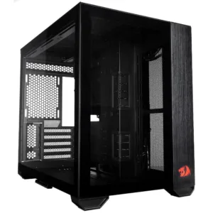 Gabinete Gamer Redragon O11 Dynamic Mini Edition Mid Tower Vidro Temperado Preto sem Fan O11DMINI-RD-X
