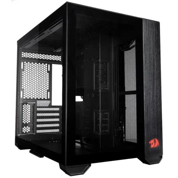 Gabinete Gamer Redragon O11 Dynamic Mini Edition Mid Tower Vidro Temperado Preto sem Fan O11DMINI-RD-X