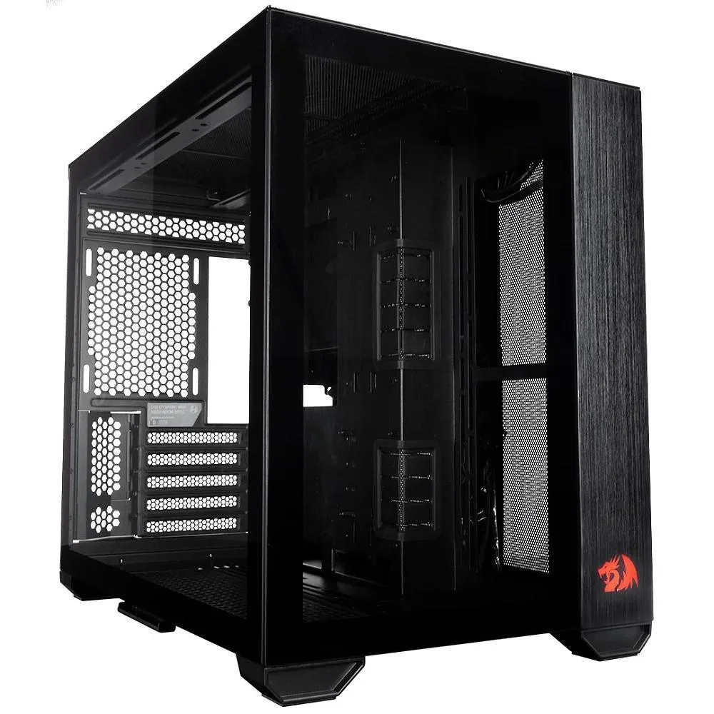Gabinete Gamer Redragon O11 Dynamic Mini Edition Mid Tower Vidro Temperado Preto sem Fan O11DMINI-RD-X