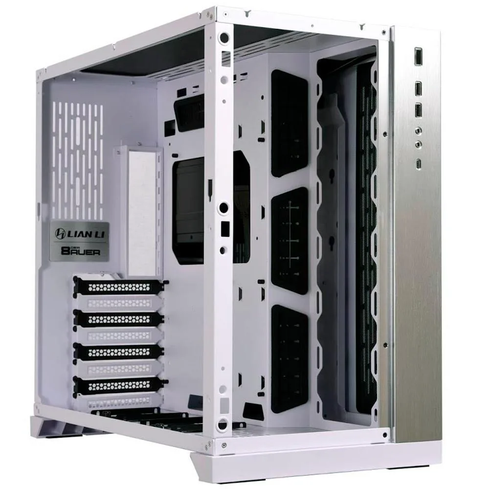 Gabinete Gamer Lian Li PC-011 Dynamic Mini ITX / Micro ATX / ATX Lateral e Frontal em Vidro Branco PC-O11 DYNAMIC WHITE