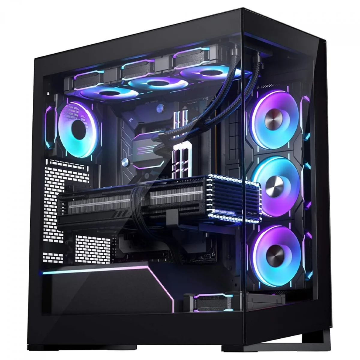 Gabinete Gamer Lian Li Phanteks NV5 MK2 D-RGB Mid Tower Vidro Temperado E-ATX Preto Sem Fonte Sem Fan PH-NV523TG_DBK02