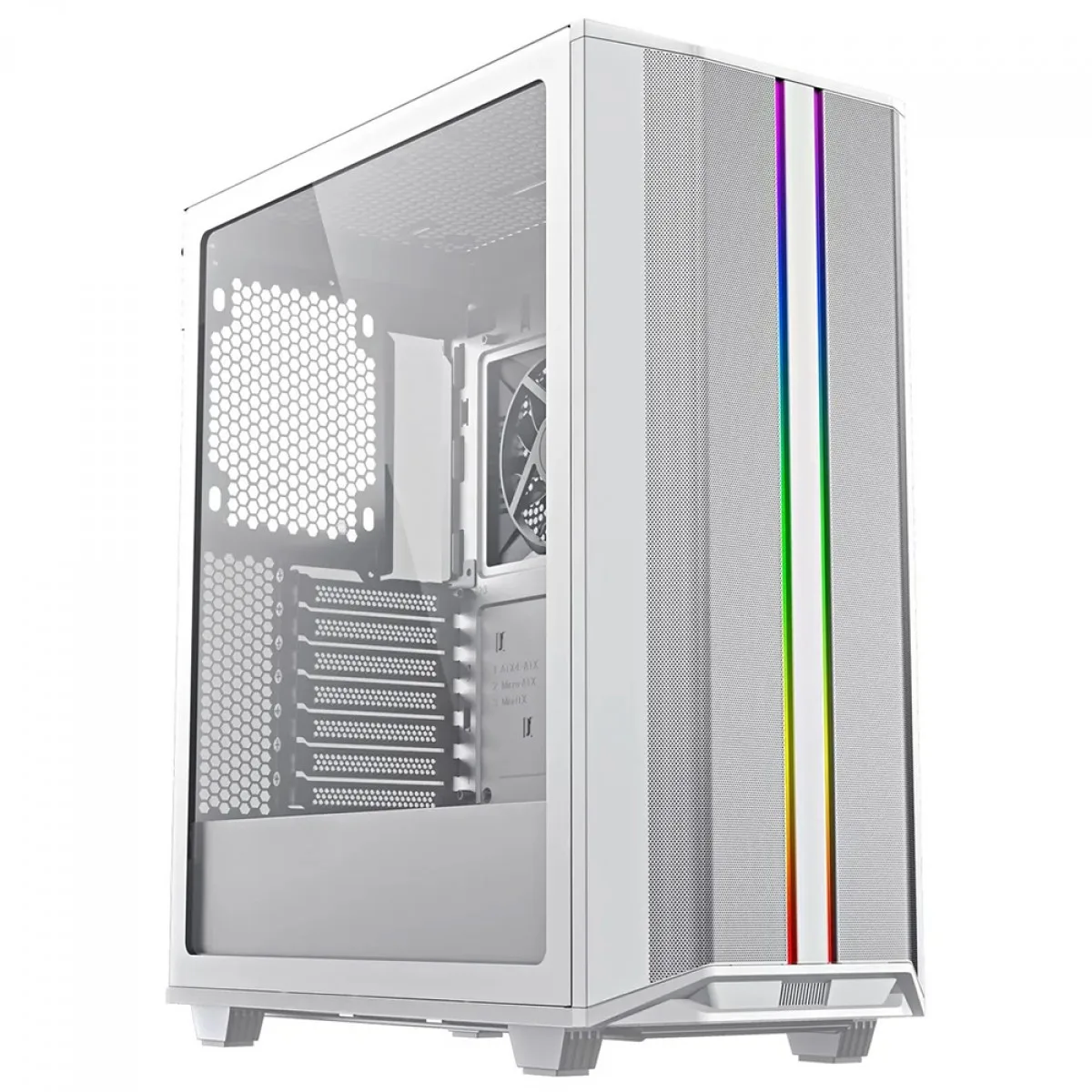 Gabinete Gamer Gamemax Precision ARGB 8808WT Branco Mid Tower Vidro Temperado E-ATX com 5 Fans