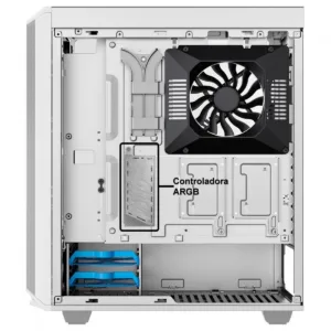 Gabinete Gamer Gamemax Precision ARGB 8808WT Branco Mid Tower Vidro Temperado E-ATX com 5 Fans