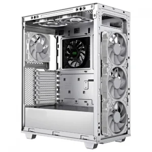 Gabinete Gamer Gamemax Precision ARGB 8808WT Branco Mid Tower Vidro Temperado E-ATX com 5 Fans