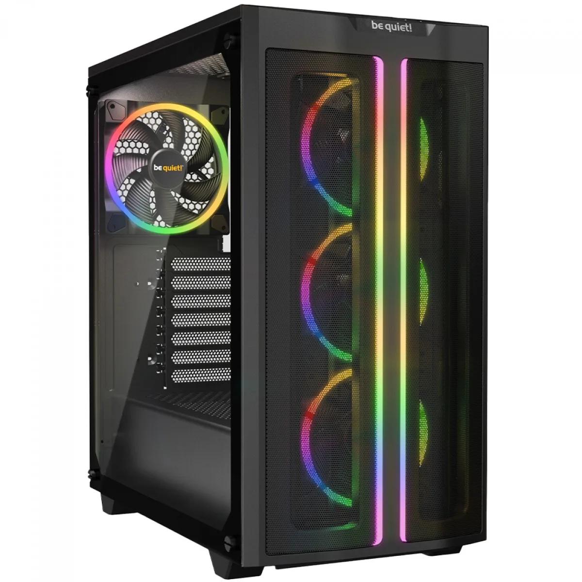 Gabinete Gamer Be Quiet Pure Base 500 FX Mid Tower ATX ARGB Vidro Temperado Com 4 Fans Preto BGW43