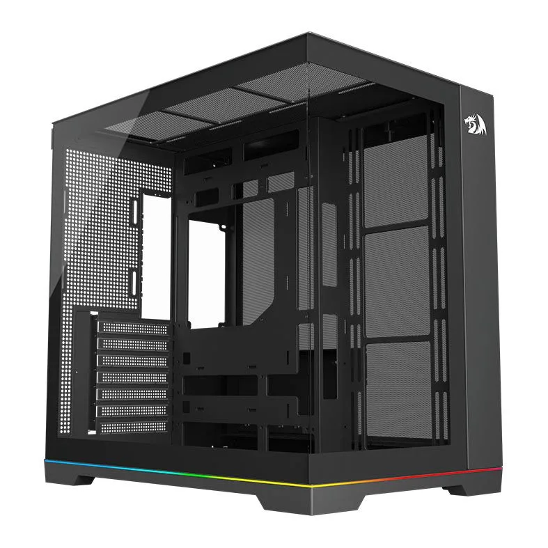 Gabinete Gamer Redragon Scalpel ARGB Mid Tower Lateral de Vidro Preto GC-628