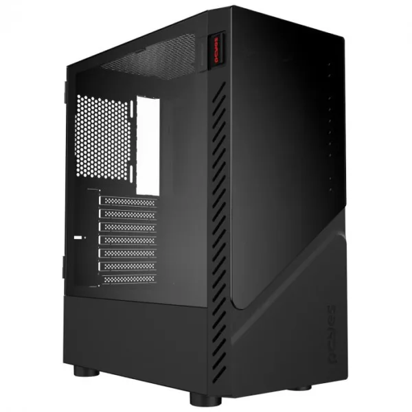 Gabinete Gamer PCYes Set Black Vulcan com Vidro Temperado GSBVPBR