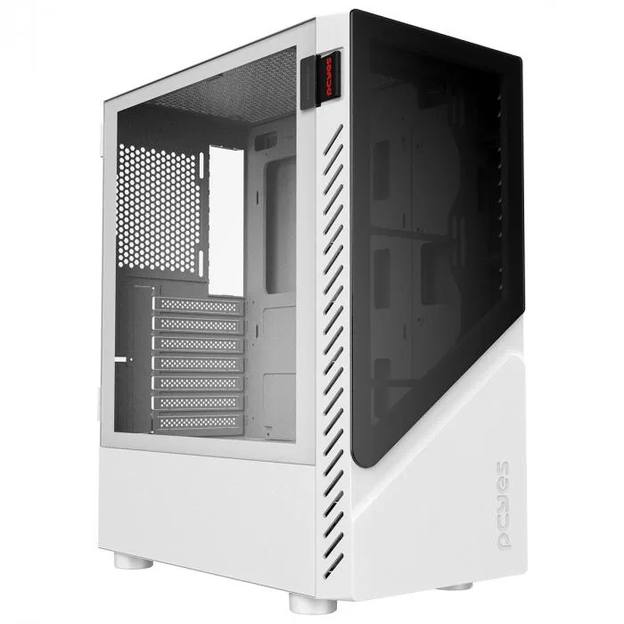 Gabinete Gamer PCYES Set White Ghost com Lateral em Vidro GSWGPBR