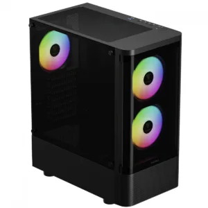 Gabinete Gamer Gamdias Talos E3 CG Mid Tower Vidro Temperado ATX Com 3 Fans ARGB Preto