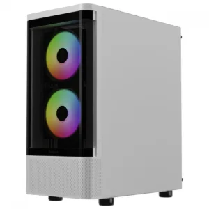 Gabinete Gamer Gamdias Talos E3 CG WH Mid Tower Vidro Temperado ATX Com 3 Fans ARGB Branco