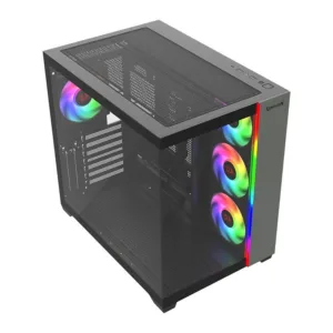 Gabinete Gamer Redragon Tesseract RGB Mid-Tower Lateral de Vidro Preto CA-614B