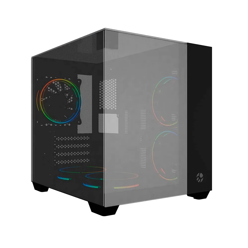 Gabinete Gamer Bluecase Vegas Preto Vidro Temperado S/Fan Mid Tower BG-059B