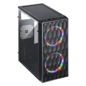 Gabinete Gamer Vinik Wave Preto com Lateral Acrílica GGWACBK