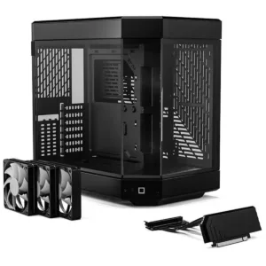 Gabinete Gamer Hyte Y60 Mid Tower Vidro Temperado ATX Sem Fonte Com 3 fans preto CS-HYTE-Y60-B