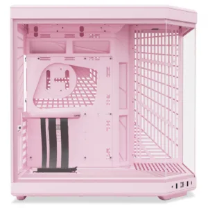Gabinete Gamer Hyte Y70 Strawberry Milk Mid Tower Vidro Temperado EATX Sem Fans Rosa CS-HYTE-Y70-SM