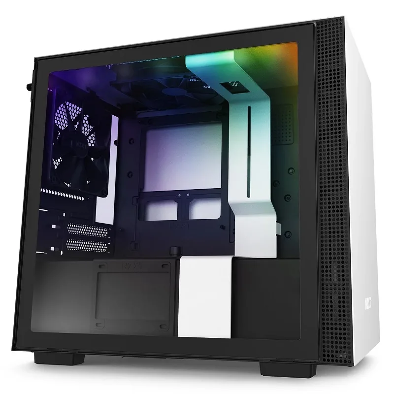 Gabinete Mini-Itx NZXT H210I Matte White Com Controladora De Fans + Fita De Led Ca-H210I-W1