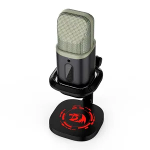 Microfone Redragon Gamer Echowave RGB USB Tipo-C Preto GM305