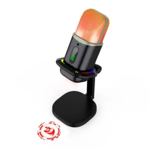 Microfone Redragon Gamer Echowave RGB USB Tipo-C Preto GM305
