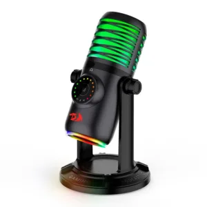 Microfone Gamer Redragon Stellaris RGB USB Tipo-C Preto GM306