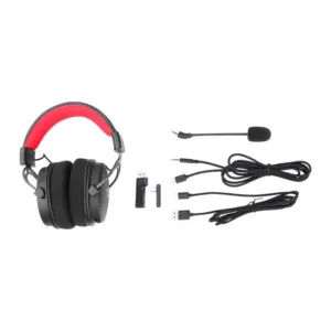 Headset Gamer Redragon Cragblade Pro Drivers 50mm Wireless multiplataforma Preto H541-PRO