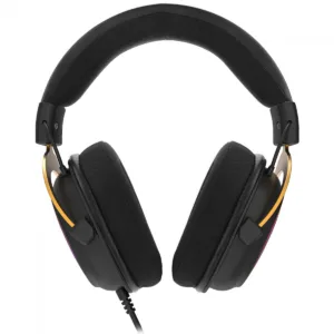 Headset Gamer Redragon Harry Potter Zeus Hogwarts RGB USB Surround 7.1 Virtual Com Kit Customização Preto e Dourado HP-510 RGB