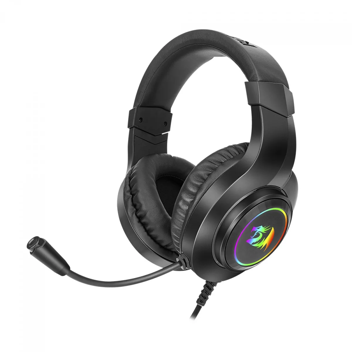 Headset Gamer Redragon Hylas RGB Preto com Microfone Ajustável H260RGB