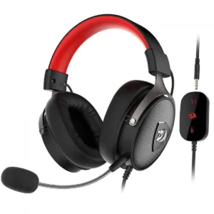 Headset Gamer Redragon Icon 7.1 Surround Drivers de 50mm USB/3.5mm Preto/Vermelho H520
