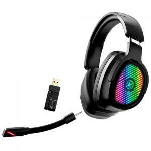 Headset Gamer Kalkan Ragnar RGB Wireless/Bluetooth Drivers de 50mm 7.1 Surround Virtual Preto KLK00025