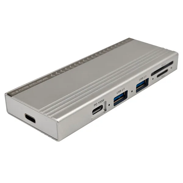 HUB 6 em 1 Type-c para HD NVME type-c USB 2.0 e Leitor de cartão CS-DOCKING-6-1 - f3