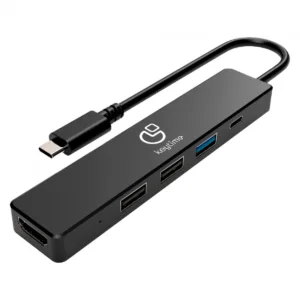 Hub Keytime Adaptador 5 em 1 LinkPoint Tipo-C para HDMI+USB 2.0+USB 3.2+USB Tipo-C KYT00035