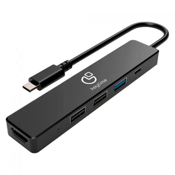 Hub Keytime Adaptador 5 em 1 LinkPoint Tipo-C para HDMI+USB 2.0+USB 3.2+USB Tipo-C KYT00035