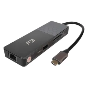 Hub Adaptador Type-c 7 em 1 Para HDMI Type-c USB 3.0 Micro SD SDe LAN JC-TYC-760 - f3